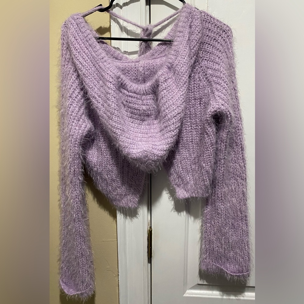 Lavender Knit Lounge Two Piece Shorts Set - Picture 6 of 6